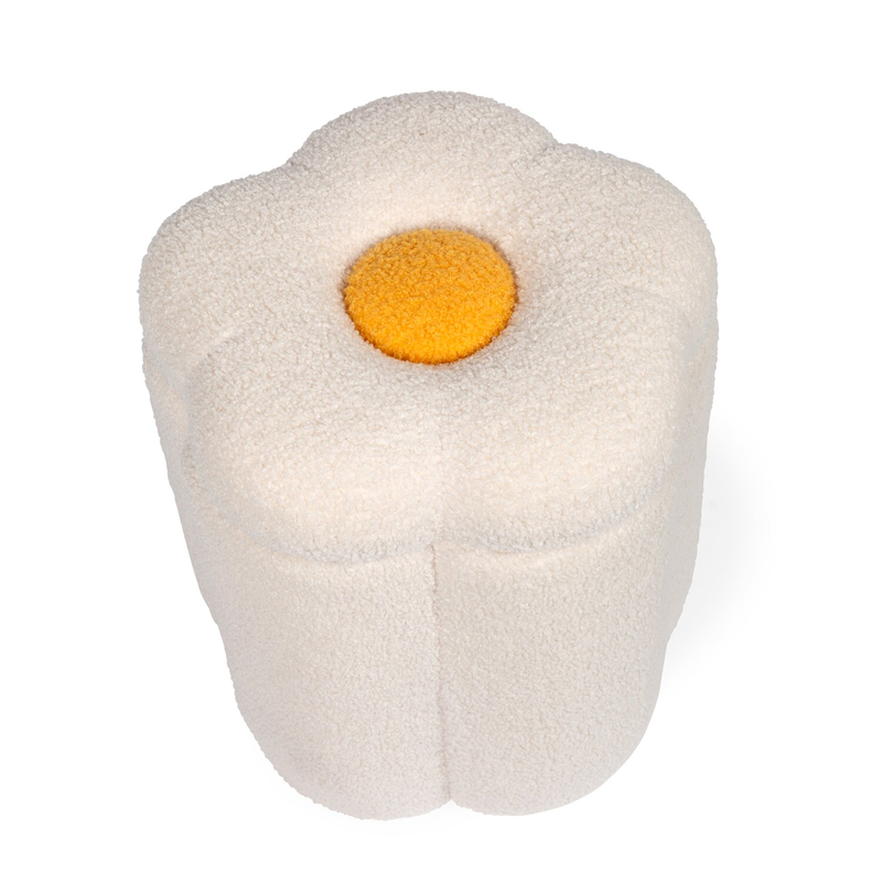 Pouf + Toybox Flower offwhite