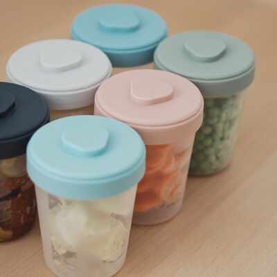 6er Set Portionsbeh&auml;lter f&uuml;r Beikost, stapelbar, Alterstufe 2 - (6x250ml)