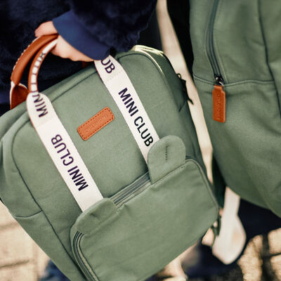 Kids backpack Mini Club Singature Canvas green