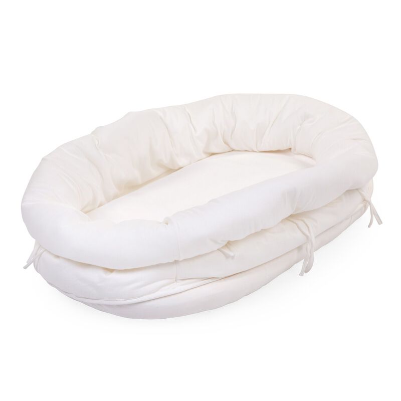 Rattan cradle cover jersery offwhite 