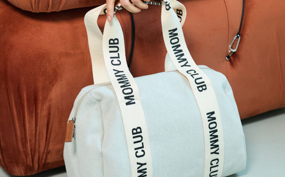 Nusery bag Mommy Club Signature Canvas off white