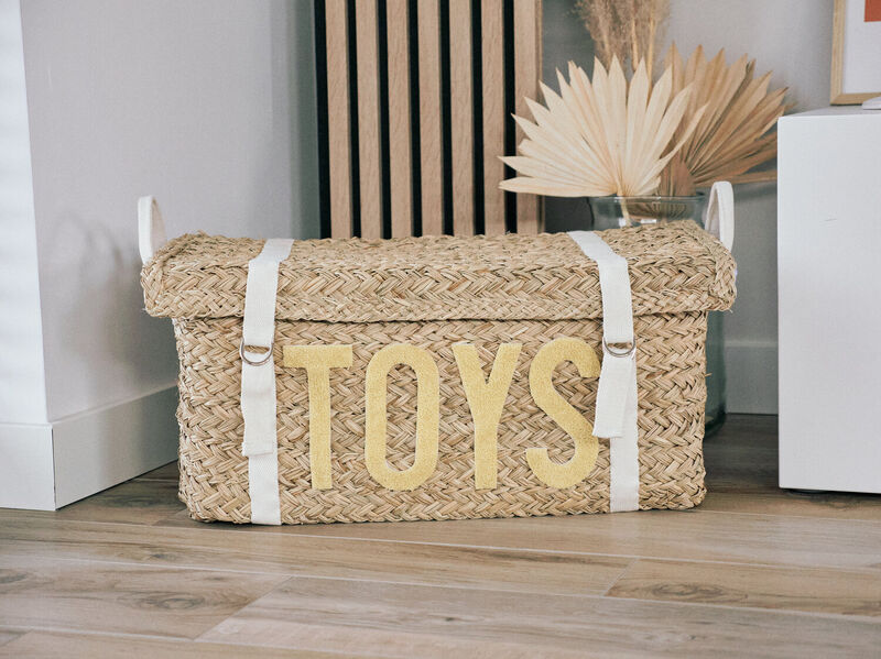 Toybox Rattan Yellow 2pcs