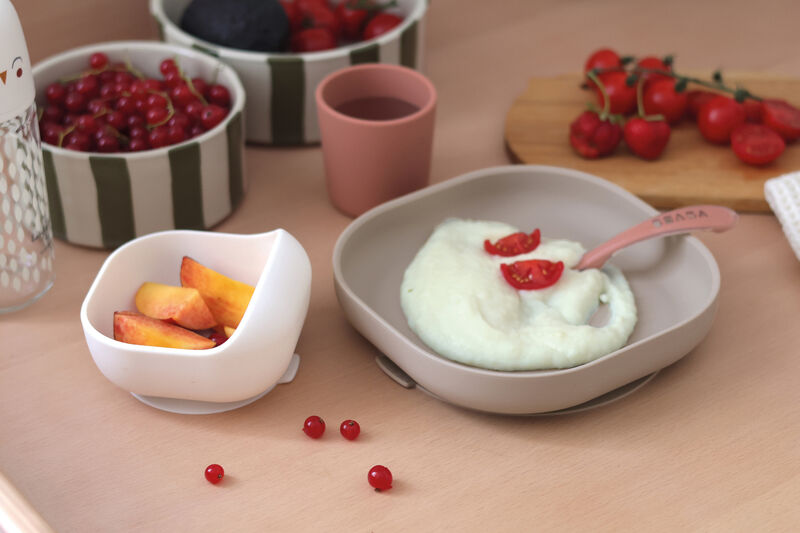 Coffret repas silicone 4 pi&egrave;ces - Terracotta / Gazelle 