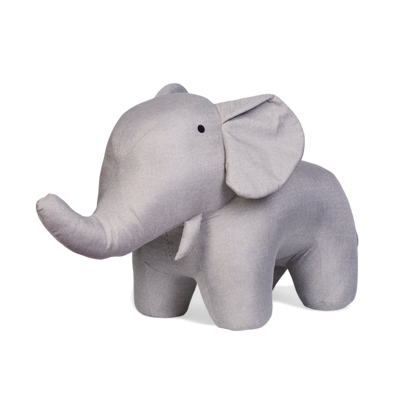 Standing Elephant - Linen - Grey