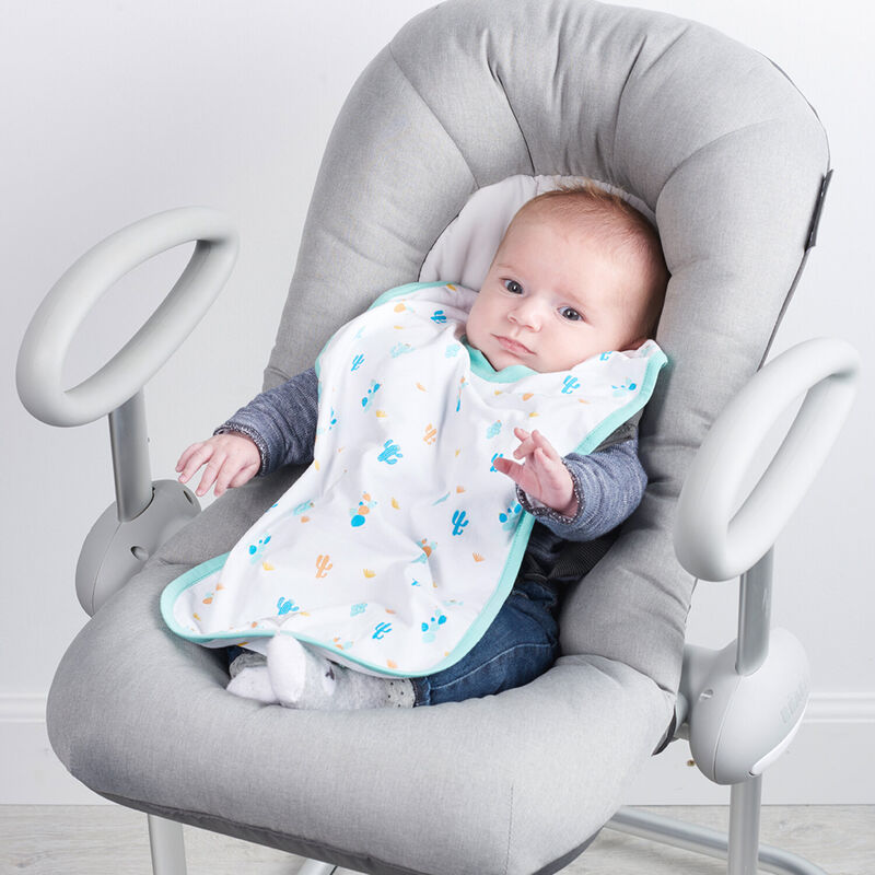 Bavoir en coton Cactus Turquoise