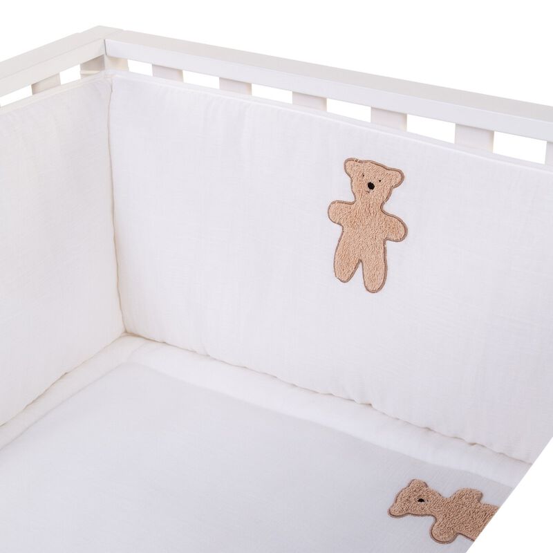 Laufgitter Schutz - 35x340 Cm - Jersey Melange Beige / Musse