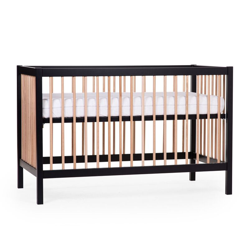 COT 97 - Lit de bébé - 120x60Cm – Noir Naturel
