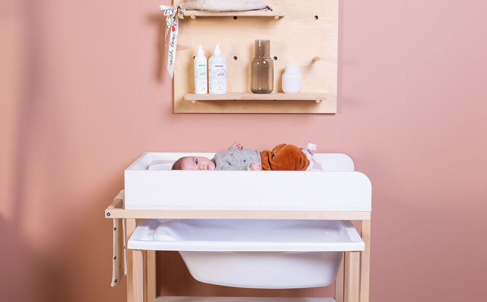 Fasciatoio da bagno bianco naturale