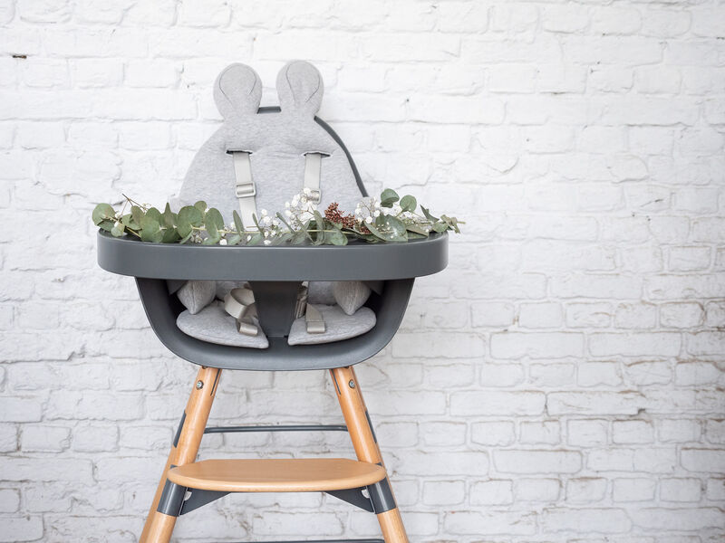 Evolu Kinderstoel - Verstelbaar In Hoogte (50-75 Cm/*90 Cm) - Naturel Anthraciet