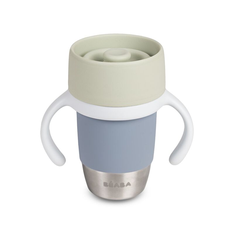 Taza de aprendizaje de acero inoxidable Click and Drink - Pebble