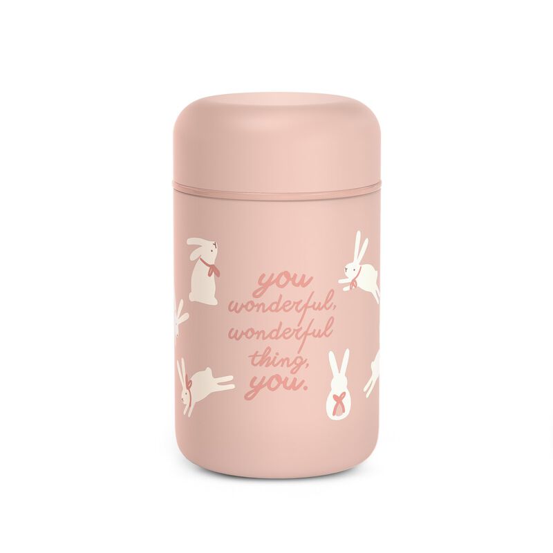 Pot isotherme 400ml Wonderland - Lapin Rose