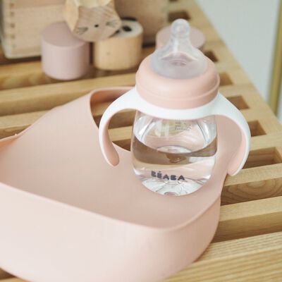 Silicone bib old pink