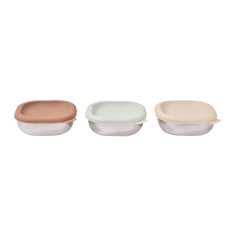 Vielseitig verwendbare Edelstahl-Essensboxen - Natural set 