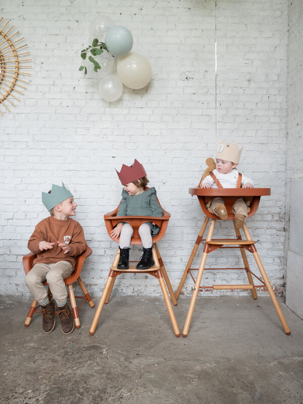 Evolu High Chair - Adjustable In Height (50-75 Cm/*90 Cm) - Rust