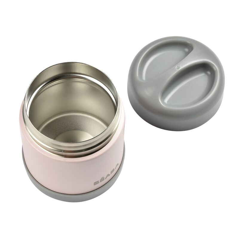 Thermo Portion Stainless Steel Isothermal Food Jar Container 300 ml (Dark mist/Light pink)