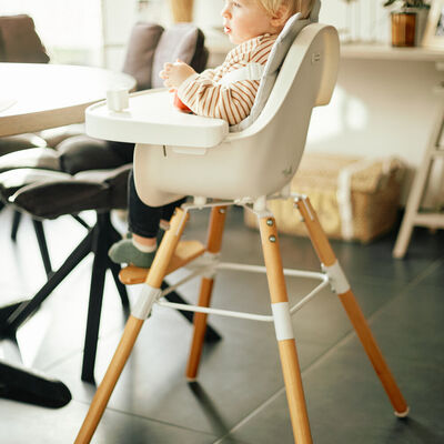 Coussin Chaise Haute - Deperlant - Polyester - Gris