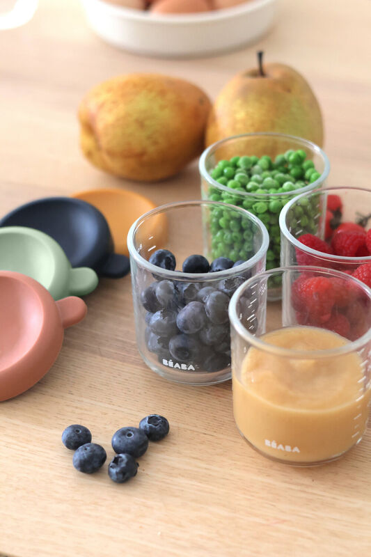Set of 4 Glass Baby Food Jars 250ML