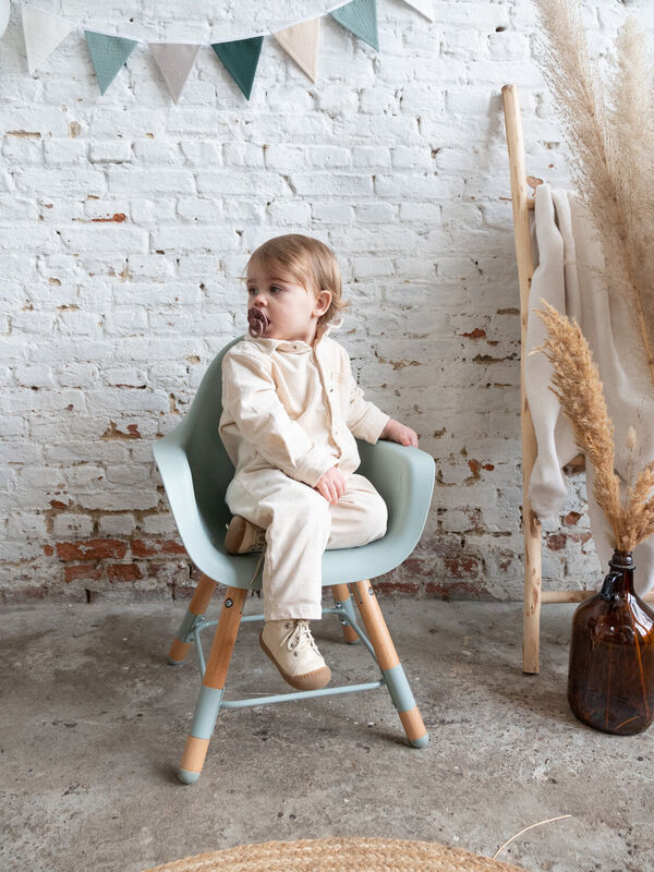Evolu High Chair - Adjustable In Height (50-75 Cm/*90 Cm) - Natural Mint