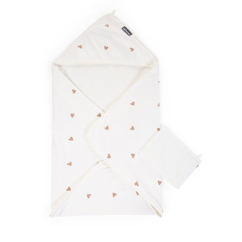 Cape De Bain + Gant - 80x80 Cm - Jersey - Hearts