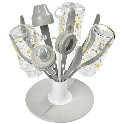 Egoutte-biberons pliable Flower Gris