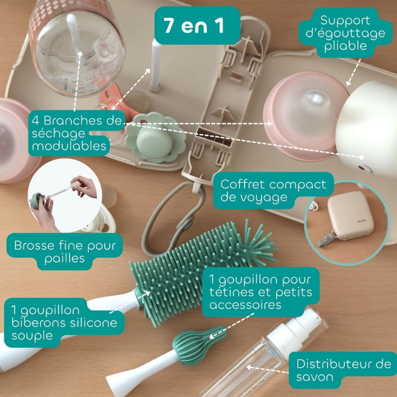 Kit de nettoyage avec de nombreux accessoires