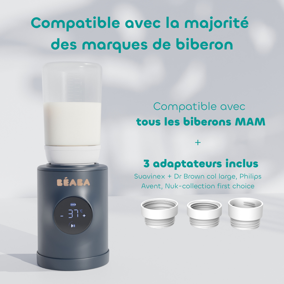 Compatible avec différents biberons Compatible avec différents biberons