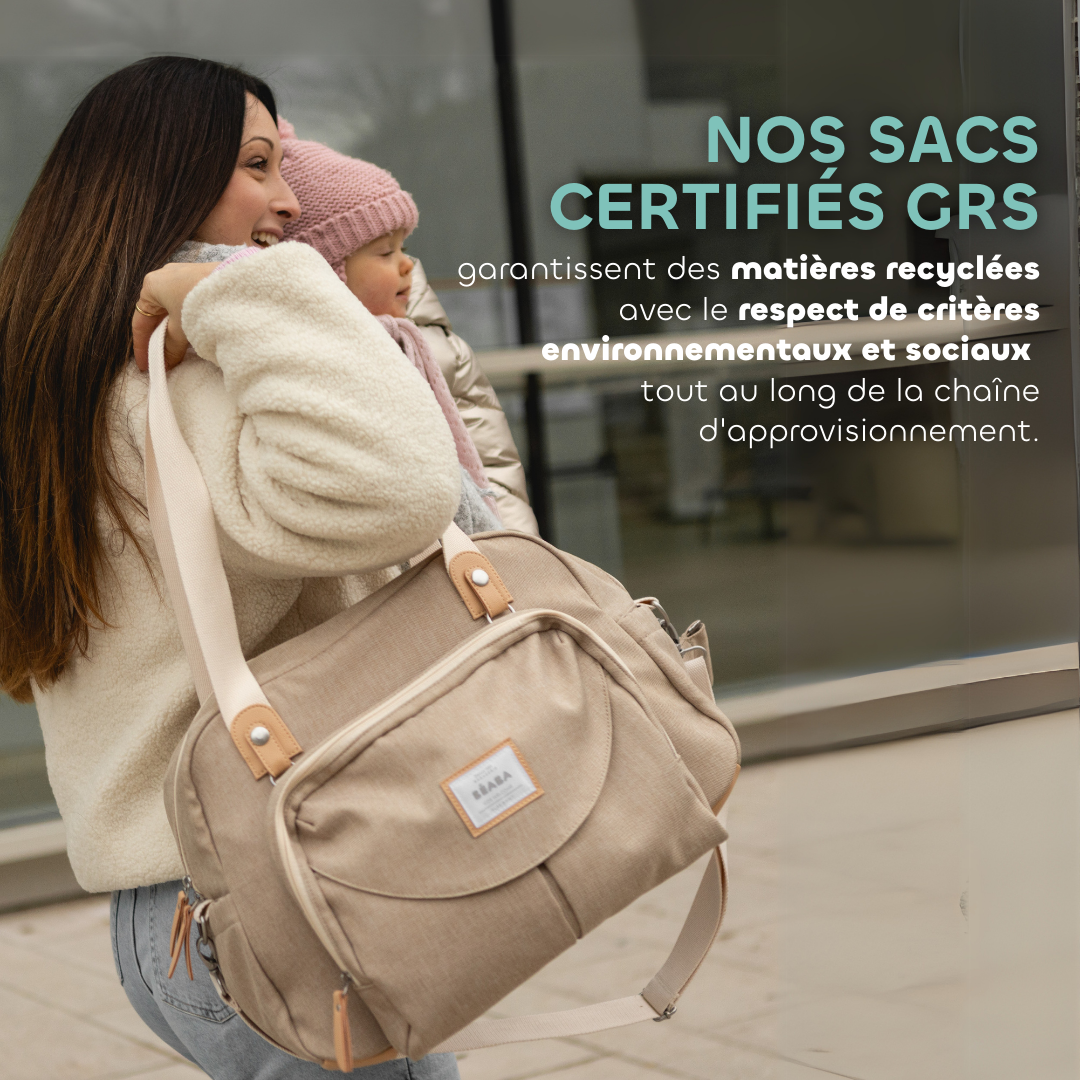 certification GRS sur le sac à langer