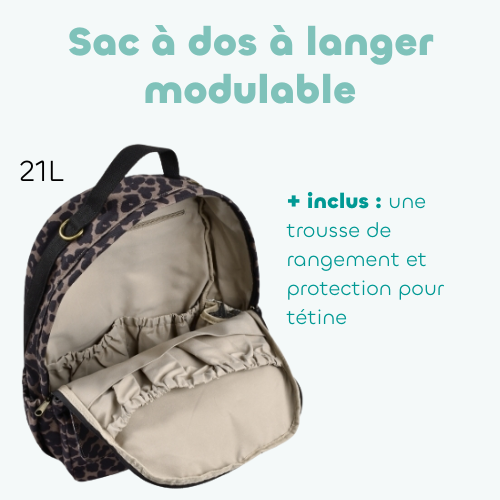 Sac à dos à langer modulable