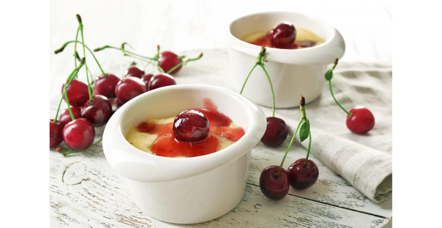 pudding pommes et cerises