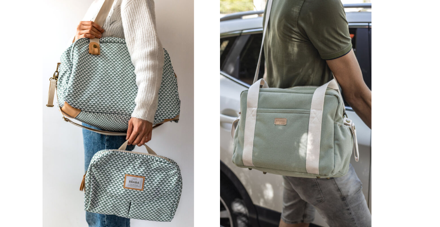sac à langer avec poignées ou bandoulière
