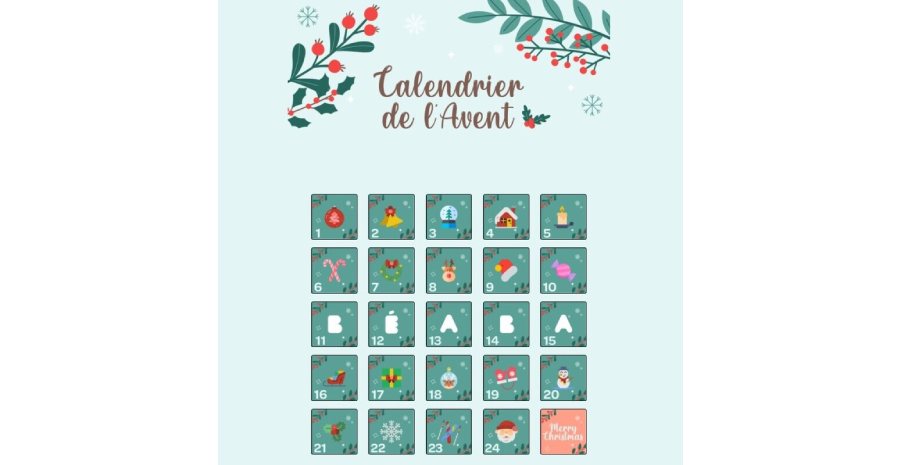 faire un calendrier de l'avent