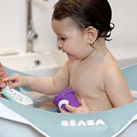 Thermomètre de bain bébé Lotus Green Blue Beaba - Dröm Design