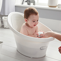 Ensemble de baignoire pour bébé XXL - 84 cm - Avec bouchons - Fond  antidérapant - Support - Siège de bain - Siège de bain - Poubelle à couches  - Pot +